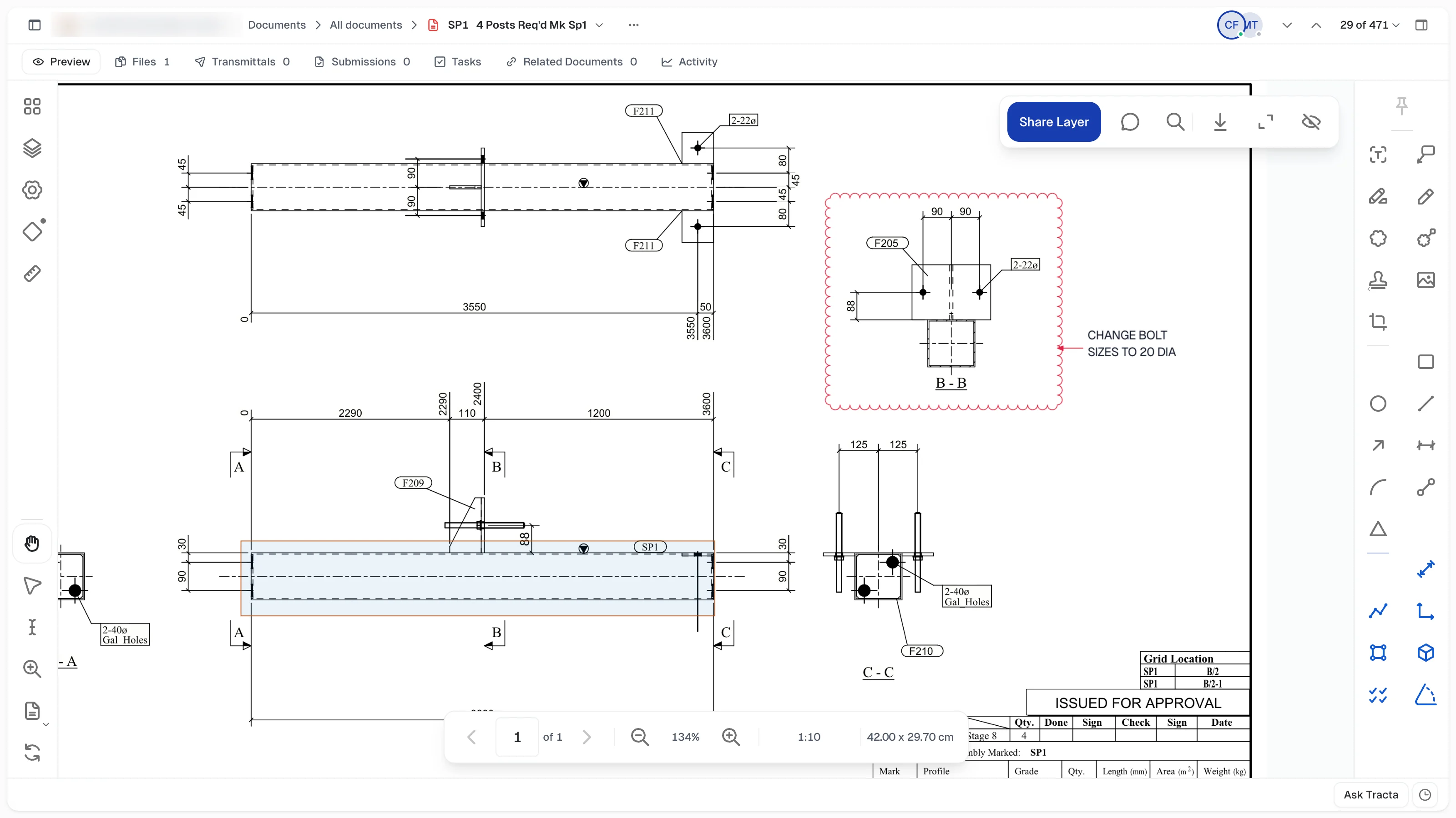 The redesigned document viewer